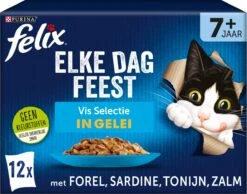 Felix Elke Dag Feest Vis Selectie In Gelei 7+ Jaar 12 X 85 Gr 17 Felix Elke Dag Feest Vis Selectie In Gelei 7+ Jaar 12 X 85 Gr -Kattenbenodigdheden 1200x943