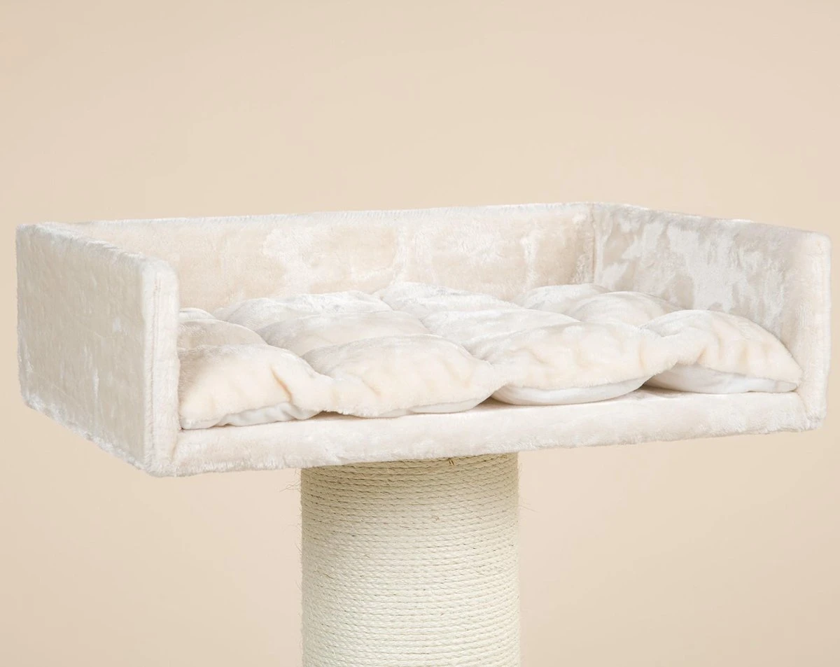 Krabpaal Voor Grote Katten Maine Coon Lounge Krabpaal - Beige - 60 X 60 X 120 Cm 10 Krabpaal Voor Grote Katten Maine Coon Lounge Krabpaal - Beige - 60 X 60 X 120 Cm - Afbeelding 8