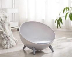 Cats&Co Hemisferische Designer Kattenstoel Kunststof Wit