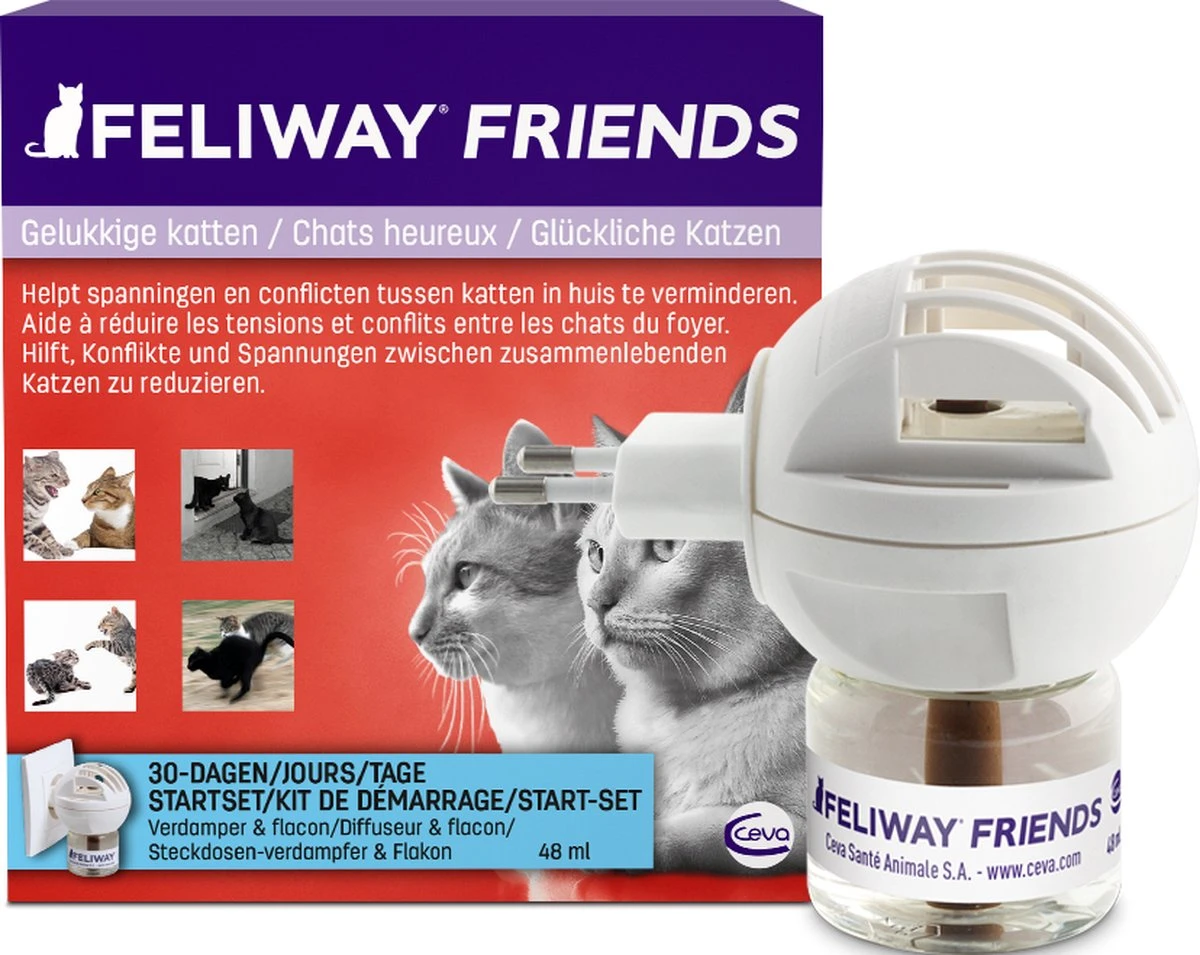 Feliway Friends - Startset - 1 Verdamper Met 1 Vulling - 48 Ml - Anti-conflict Voor Katten 14 Feliway Friends - Startset - 1 Verdamper Met 1 Vulling - 48 Ml - Anti-conflict Voor Katten - Afbeelding 12