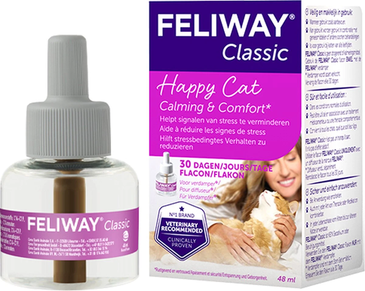 Feliway Classic - Navulling - 3 X 48 Ml - Anti-stress Kat 10 Feliway Classic - Navulling - 3 X 48 Ml - Anti-stress Kat - Afbeelding 8