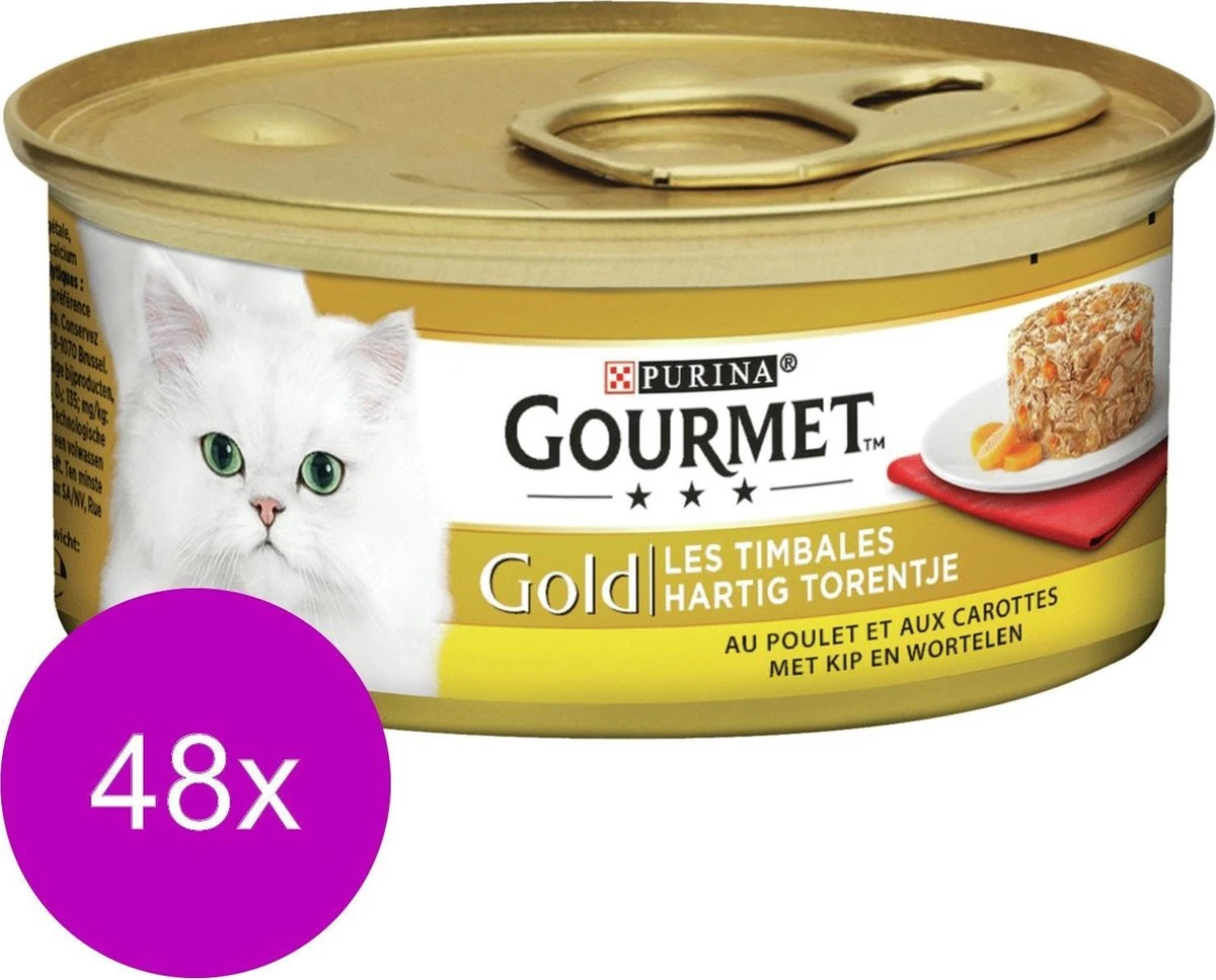 Gourmet Gold Hartig Torentje 85 G - Kattenvoer - 48 X Kip&Wortel 3 Gourmet Gold Hartig Torentje 85 G - Kattenvoer - 48 X Kip&Wortel