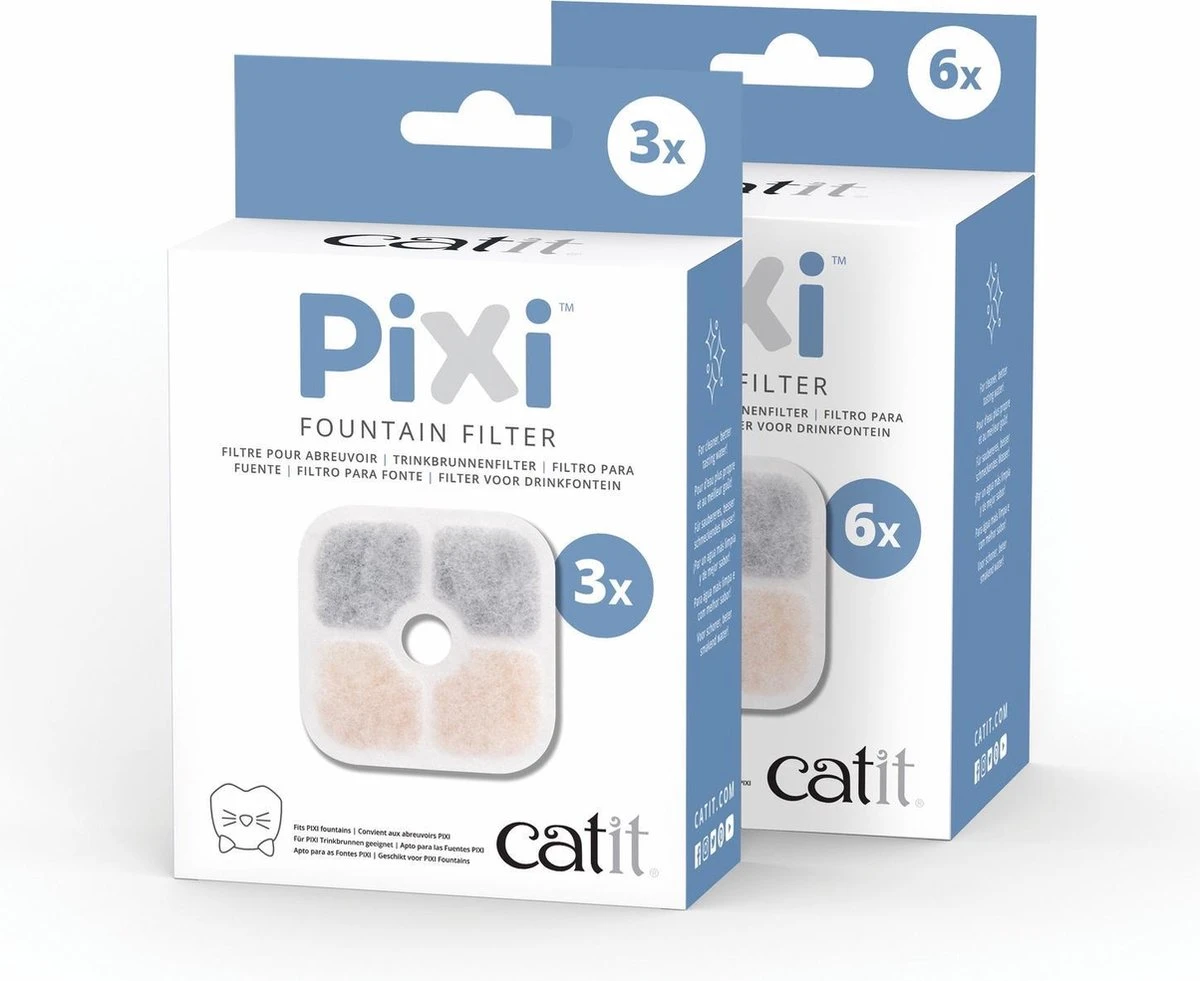 Catit Pixi Fountain Filter Cartridge - Kattendrinkbak - 6 Stuks 3 Catit Pixi Fountain Filter Cartridge - Kattendrinkbak - 6 Stuks