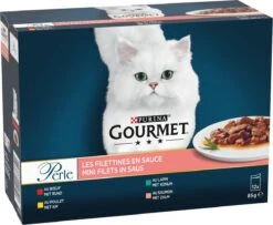 Gourmet Perle Mini Filets – Kattenvoer Natvoer – Met Rund, Kip, Konijn, Zalm – 48 X 85 Gr -Kattenbenodigdheden 1200x984
