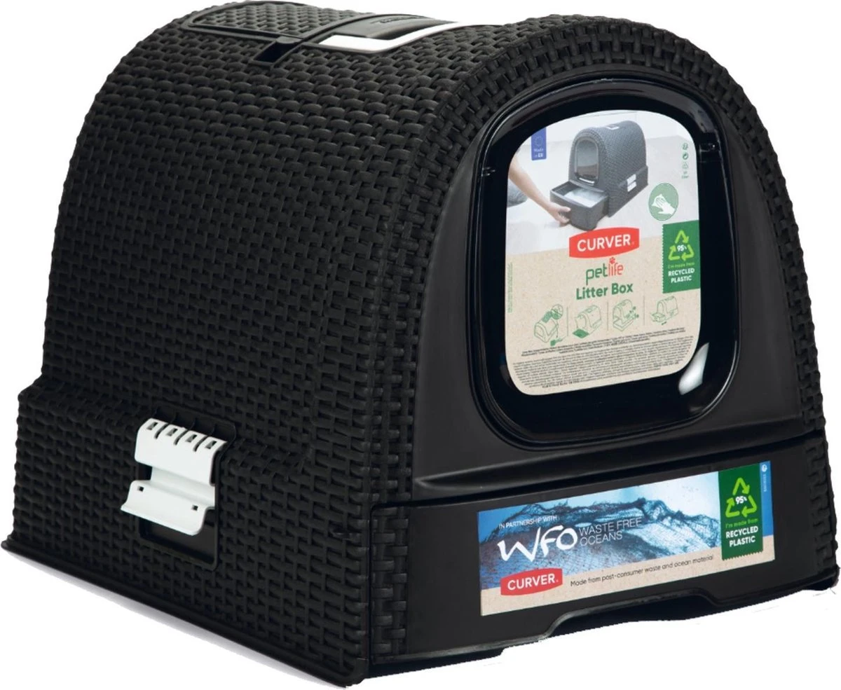 Curver Kattenbak - Antraciet - 51 X 38,5 X 39,5 Cm 3 Curver Kattenbak - Antraciet - 51 X 38,5 X 39,5 Cm