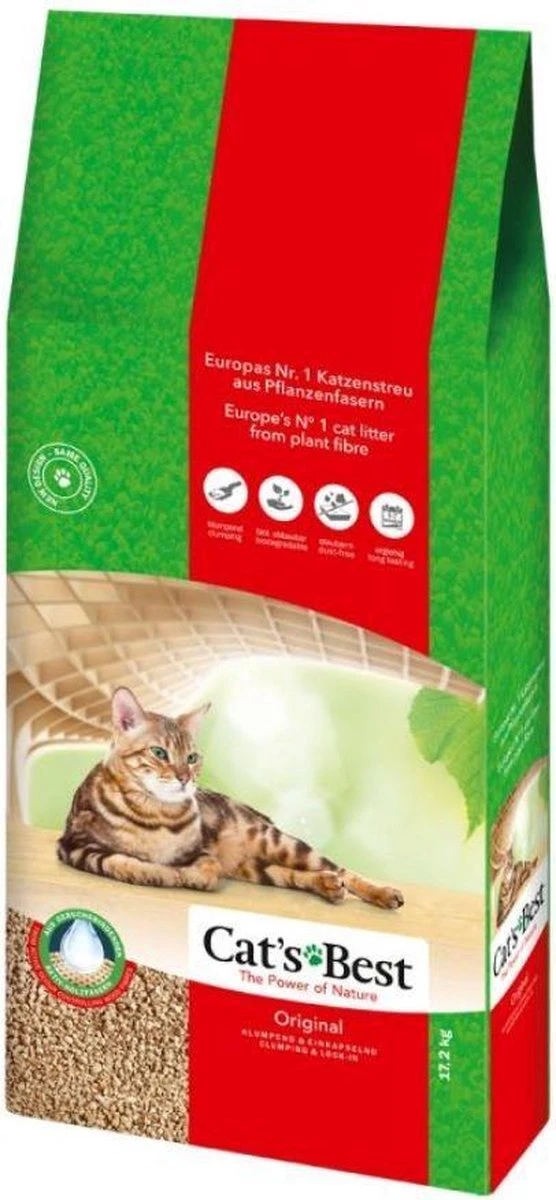 Cat's Best Öko Plus - Kattenbakvulling - 40 Ltr 4 Cat's Best Öko Plus - Kattenbakvulling - 40 Ltr - Afbeelding 2