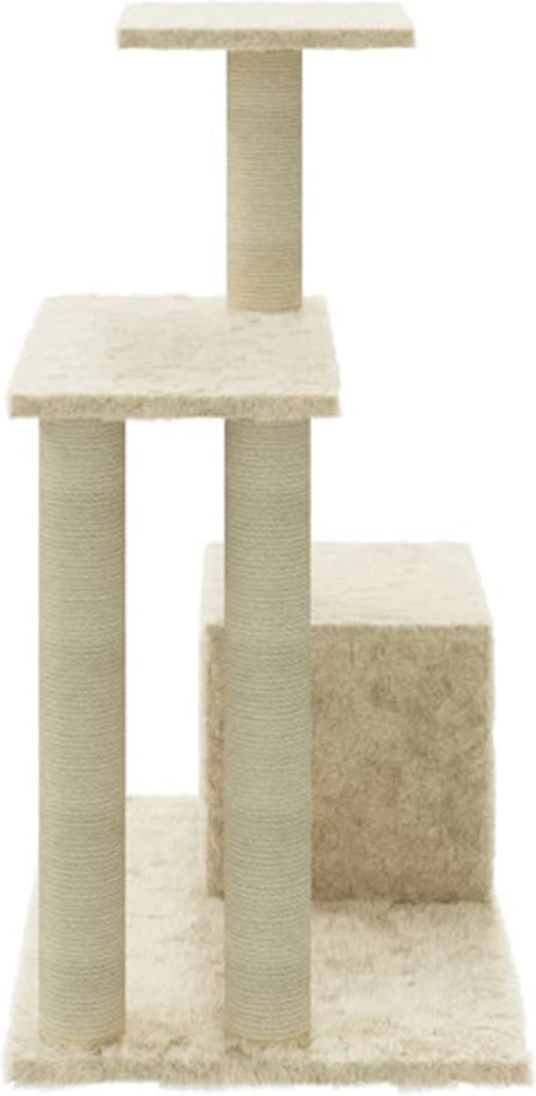 VidaXL Kattenmeubel Met Sisal Krabpalen 71 Cm Crèmekleurig 8 VidaXL Kattenmeubel Met Sisal Krabpalen 71 Cm Crèmekleurig - Afbeelding 6