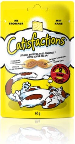 Catisfactions Kattensnoepjes - Kaas - Kattensnack - 60 G - 1 Zakje -Kattenbenodigdheden 626x1200