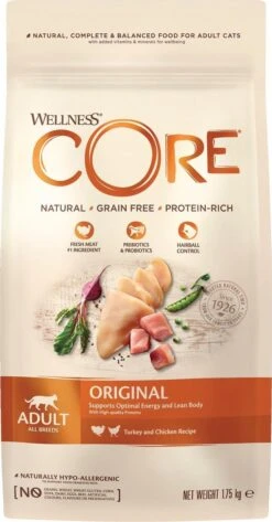 Wellness Core Grain Free Cat Original Kalkoen & Kip - Kattenvoer - 1.75 Kg 12 Wellness Core Grain Free Cat Original Kalkoen & Kip - Kattenvoer - 1.75 Kg -Kattenbenodigdheden 627x1200