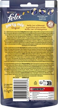 Felix Party Mix - Kattensnacks Original - 8 X 60g 14 Felix Party Mix - Kattensnacks Original - 8 X 60g -Kattenbenodigdheden 646x1200 2