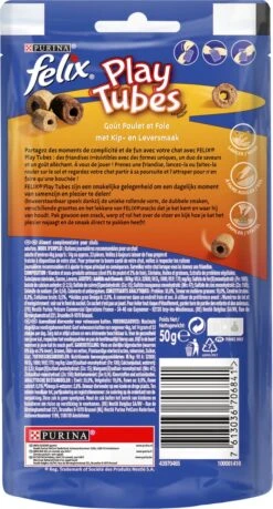Felix PlayTubes - Kattensnacks - Kip & Lever - 8 X 50g 12 Felix PlayTubes - Kattensnacks - Kip & Lever - 8 X 50g -Kattenbenodigdheden 646x1200 3