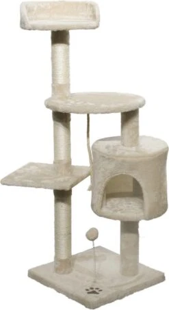 Adori Krabpaal Indy. - Krabpaal - 40x40x112 Cm Warm Wit Wit