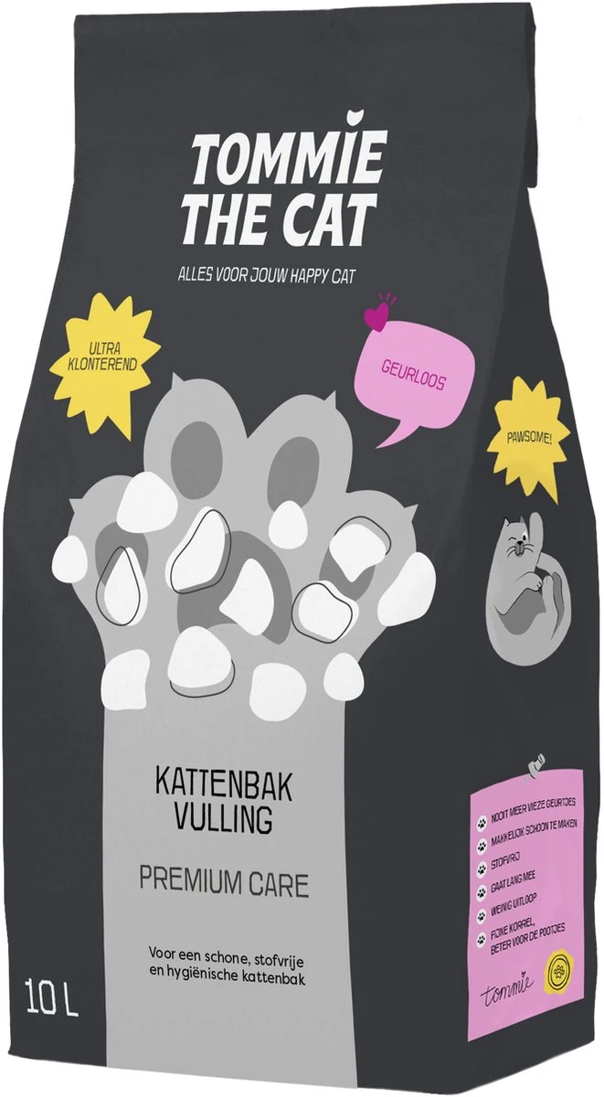 Tommie The Cat - 20L Premium Kattenbakvulling - Geurloos - Ultra Klontvormend & Stofvrij 3 Tommie The Cat - 20L Premium Kattenbakvulling - Geurloos - Ultra Klontvormend & Stofvrij
