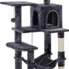 Krabpaal Met Hangmat Voor Meerdere Katten, Kattenboom, Rookgrijs -Kattenbenodigdheden 663x1200 1