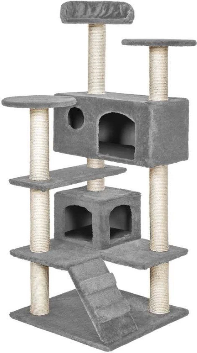 Topmast Krabpaal - Kattenpaal - Mickey - 50 X 50 X 132 Cm - Grijs 3 Topmast Krabpaal - Kattenpaal - Mickey - 50 X 50 X 132 Cm - Grijs