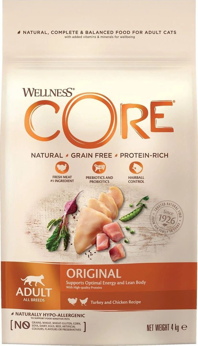Wellness Core Kattenvoer Original Kalkoen - Kip 4 Kg 5 Wellness Core Kattenvoer Original Kalkoen - Kip 4 Kg - Afbeelding 3