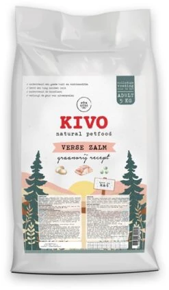 Kivo Petfood Kattenbrokken Verse Zalm - 5 Kg - Graanvrij
