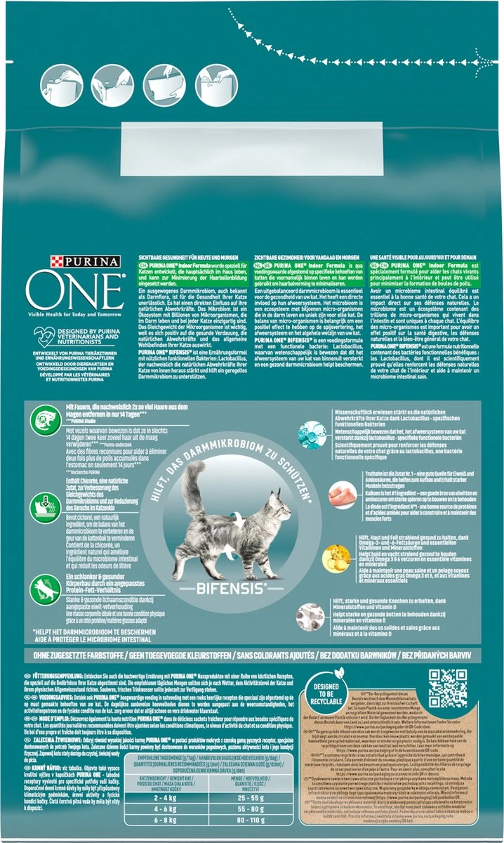 Purina ONE Adult Indoor - Kattenvoer Kalkoen - 3 Kg 5 Purina ONE Adult Indoor - Kattenvoer Kalkoen - 3 Kg - Afbeelding 3