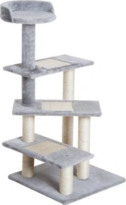 PawHut Klimboom 5 Lagen Kattenboom Speelboom Kattenkrabboom Trap Sisal Beige D30-183