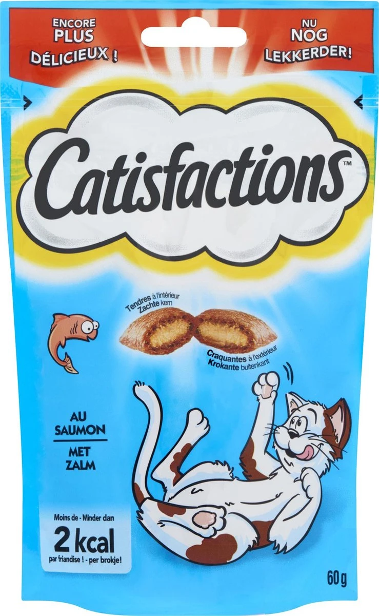 Catisfactions Kattensnack - Zalm - 6 X 60 Gr 3 Catisfactions Kattensnack - Zalm - 6 X 60 Gr