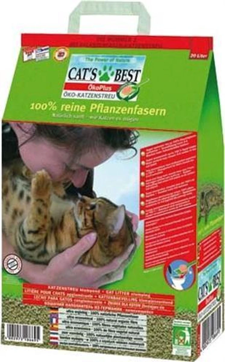 Cat's Best Oko Plus Korrels - Kattenbakvulling - 40 L 4 Cat's Best Oko Plus Korrels - Kattenbakvulling - 40 L - Afbeelding 2