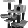 Adori Krabpaal Mosey - Krabpaal - 60*70*160 Cm 31.2 Kg Grijs Zwart 1 Adori Krabpaal Mosey - Krabpaal - 60*70*160 Cm 31.2 Kg Grijs Zwart -Kattenbenodigdheden 750x1200