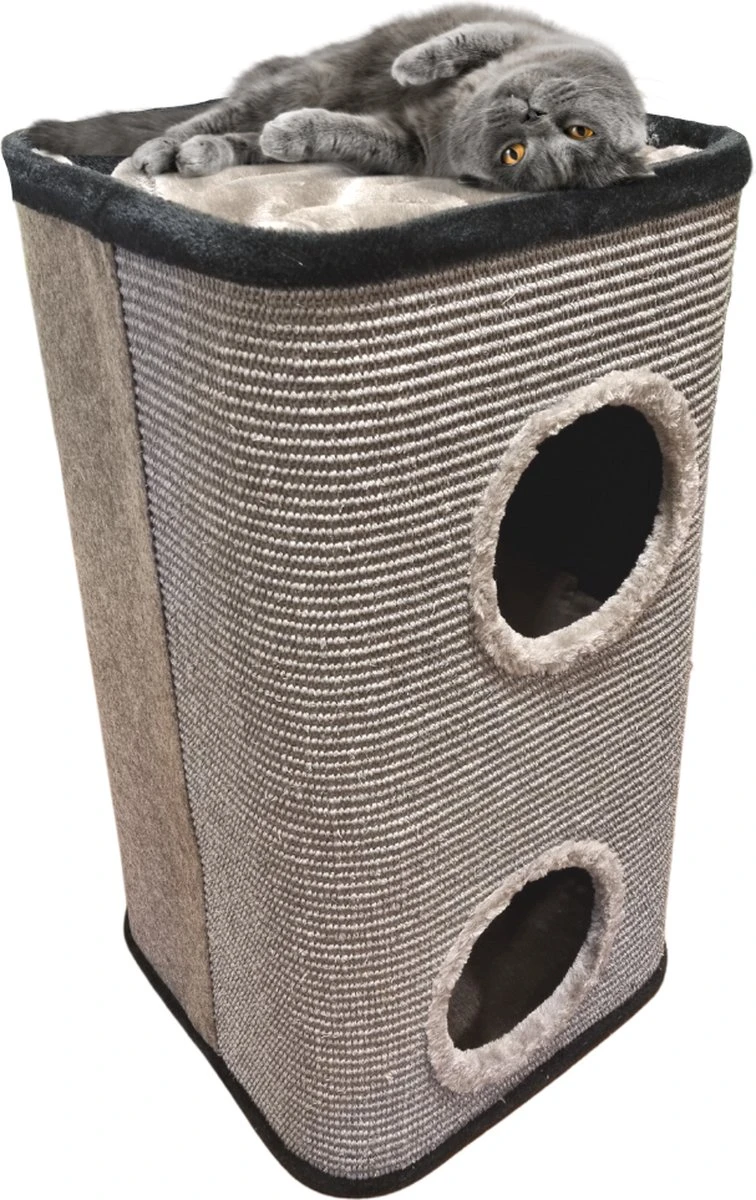 Topmast Krabton Cattower - Grijs - Maat L - 76 Cm - Krabpaal - Krabton Voor Katten 3 Topmast Krabton Cattower - Grijs - Maat L - 76 Cm - Krabpaal - Krabton Voor Katten