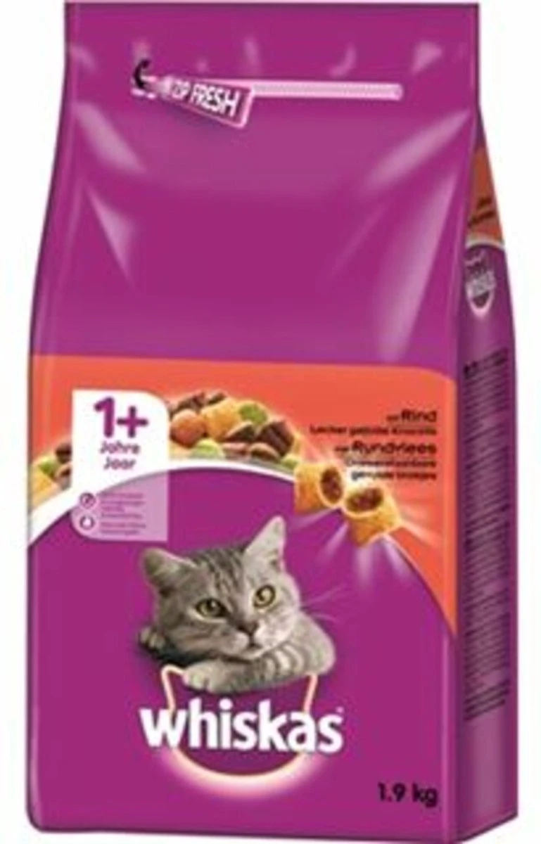 Whiskas Brokjes Adult Rund - Kattenvoer - 1 X 1,9 Kg 7 Whiskas Brokjes Adult Rund - Kattenvoer - 1 X 1,9 Kg - Afbeelding 5