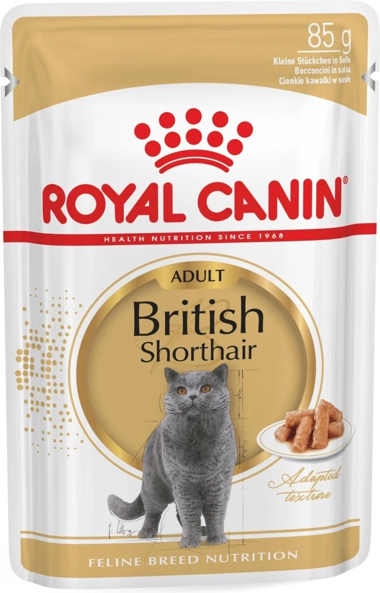 Royal Canin Fbn British Shorthair Adult Pouch - Kattenvoer - 12x85 G 3 Royal Canin Fbn British Shorthair Adult Pouch - Kattenvoer - 12x85 G
