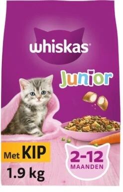 Whiskas Junior - Kattenbrokken - Kip - Zak 6 X 1,9 Kg 15 Whiskas Junior - Kattenbrokken - Kip - Zak 6 X 1,9 Kg -Kattenbenodigdheden 770x1200 3