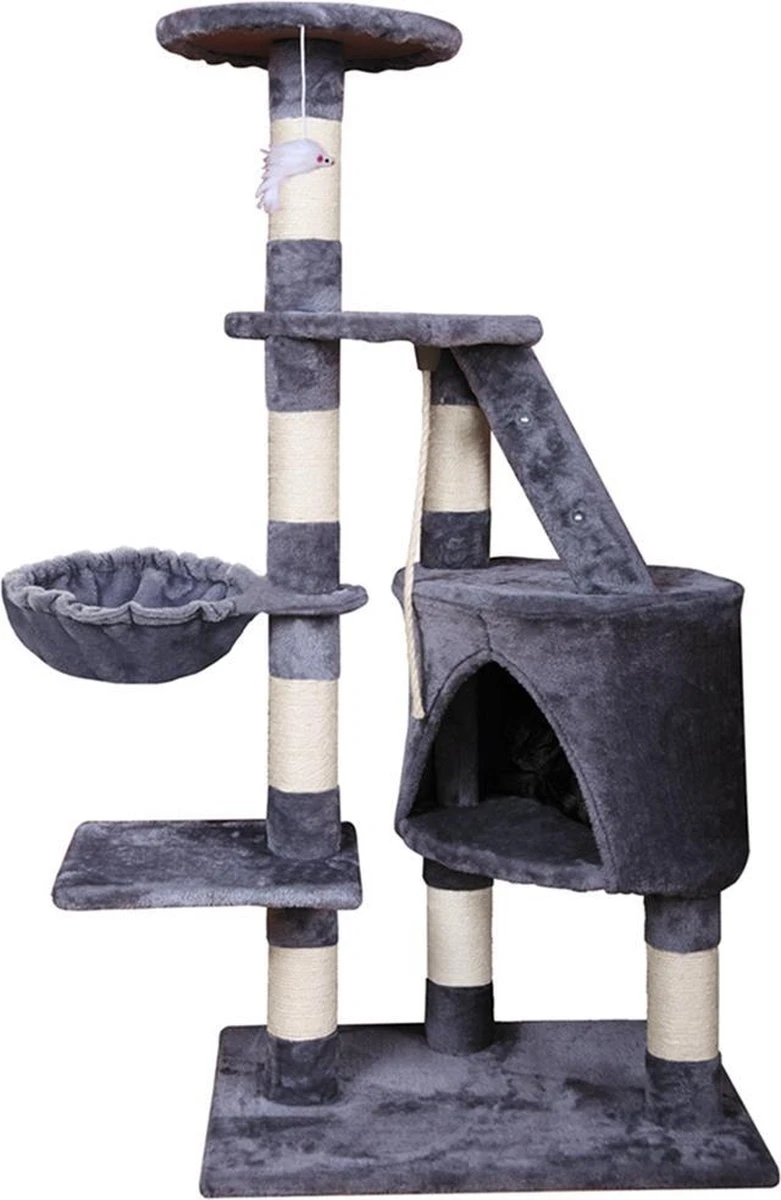 Merkloos MC Star Krabpaal Voor Grote Katten Cat Tree - 55 X 40 X 120 Cm - Grijs 6 Merkloos MC Star Krabpaal Voor Grote Katten Cat Tree - 55 X 40 X 120 Cm - Grijs - Afbeelding 4