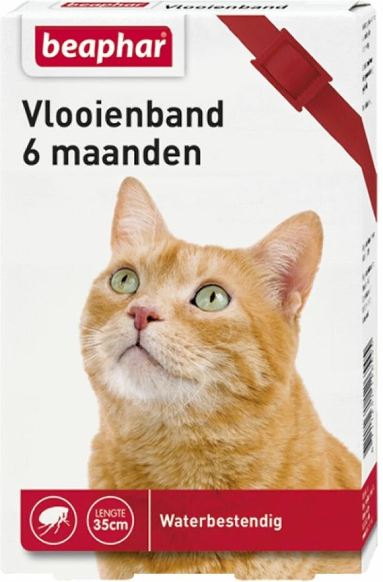 Beaphar Vlooienband Kat - Rood - 1 Stuk 3 Beaphar Vlooienband Kat - Rood - 1 Stuk