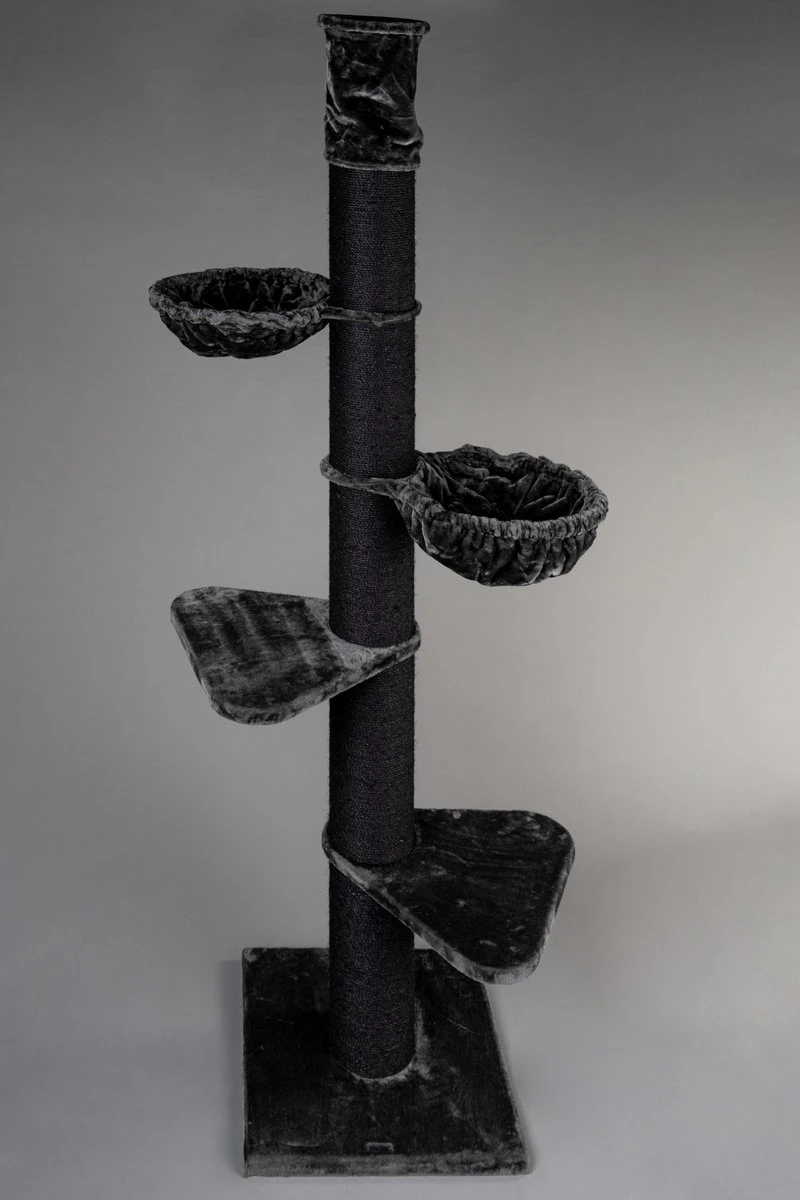 Krabpaal Plafondhoog Voor Grote Katten Maine Coon Tower Blackline Donkergrijs Antraciet Van RHRQuality 9 Krabpaal Plafondhoog Voor Grote Katten Maine Coon Tower Blackline Donkergrijs Antraciet Van RHRQuality - Afbeelding 7
