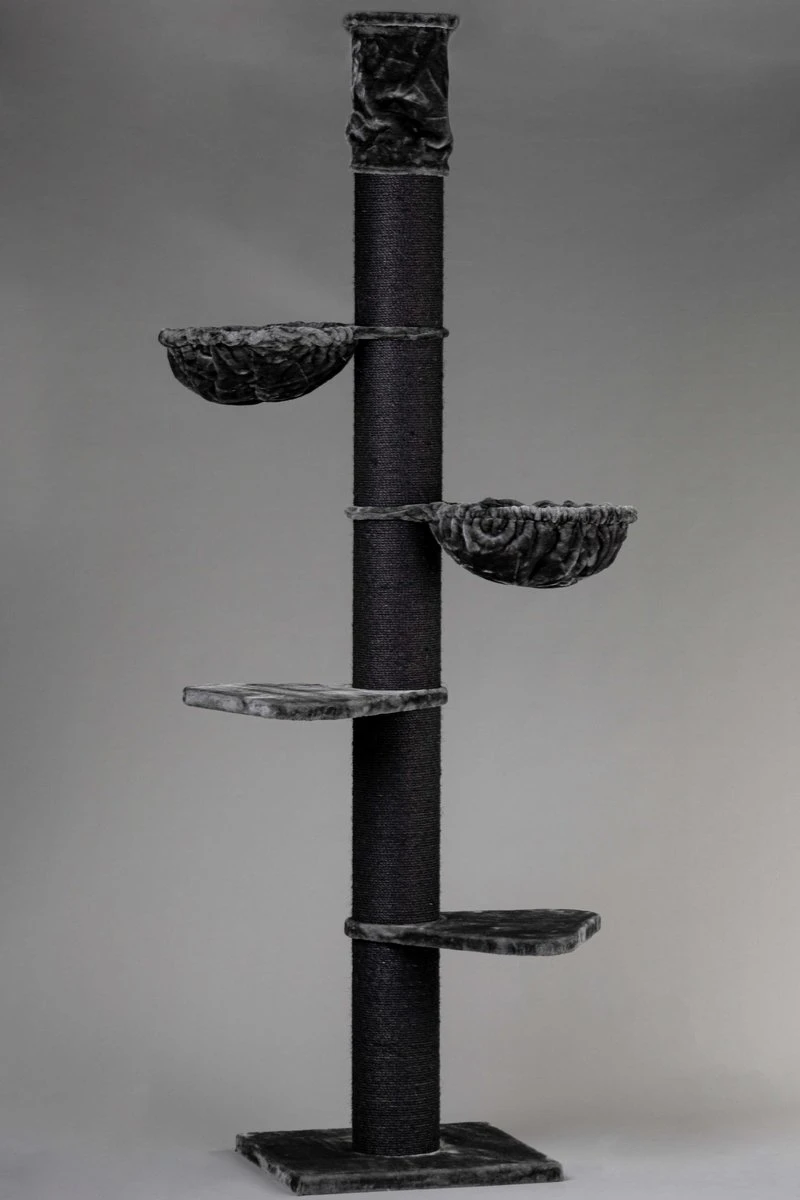 Krabpaal Plafondhoog Voor Grote Katten Maine Coon Tower Blackline Donkergrijs Antraciet Van RHRQuality 10 Krabpaal Plafondhoog Voor Grote Katten Maine Coon Tower Blackline Donkergrijs Antraciet Van RHRQuality - Afbeelding 8