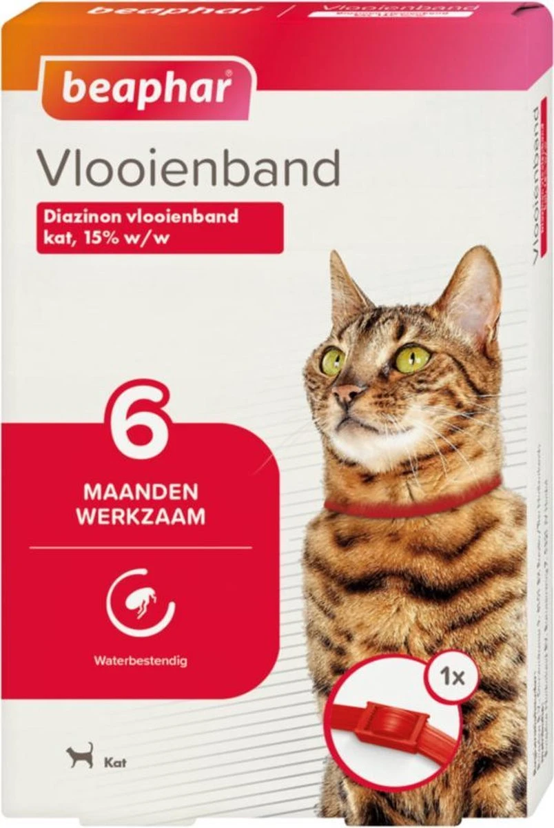 Beaphar Vlooienband Kat - Rood - 1 Stuk 9 Beaphar Vlooienband Kat - Rood - 1 Stuk - Afbeelding 7