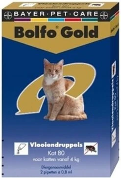 Bayer Bolfo Gold 80 Anti Vlooienmiddel - Kat - >4 Kg - 2 Pipetten 10 Bayer Bolfo Gold 80 Anti Vlooienmiddel - Kat - >4 Kg - 2 Pipetten -Kattenbenodigdheden 818x1200