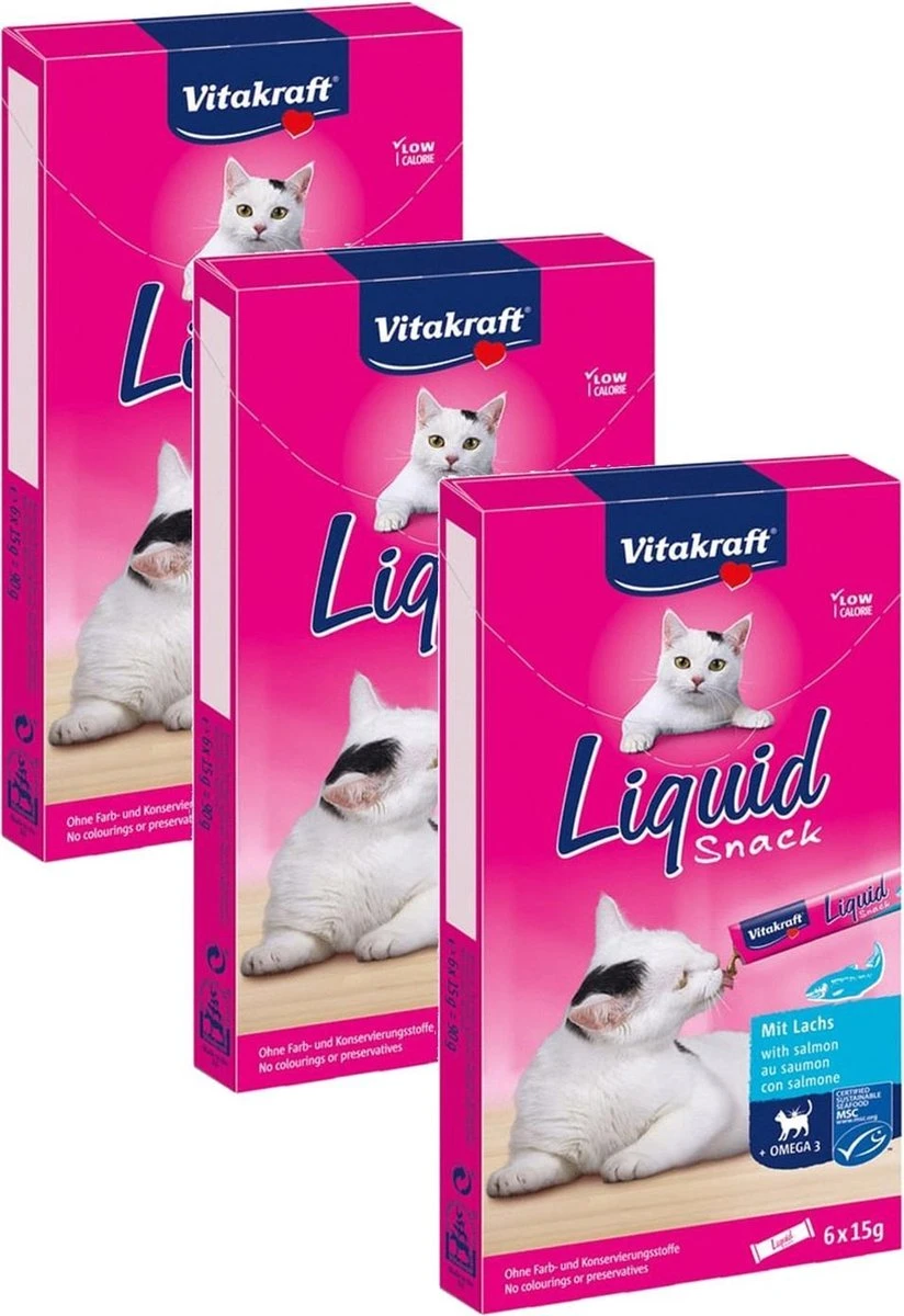 Vitakraft Cat Liquid Snacks - 3 Stuks 3 Vitakraft Cat Liquid Snacks - 3 Stuks