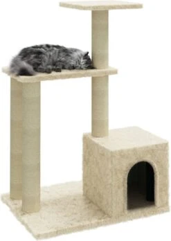 VidaXL Kattenmeubel Met Sisal Krabpalen 71 Cm Crèmekleurig 15 VidaXL Kattenmeubel Met Sisal Krabpalen 71 Cm Crèmekleurig -Kattenbenodigdheden 852x1200 3