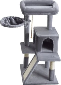 ACAZA Krabpaal, Kattenboom Met Krabbord En Huisjes Voor Meerdere Katten, Lichtgrijs 17 ACAZA Krabpaal, Kattenboom Met Krabbord En Huisjes Voor Meerdere Katten, Lichtgrijs -Kattenbenodigdheden 865x1200