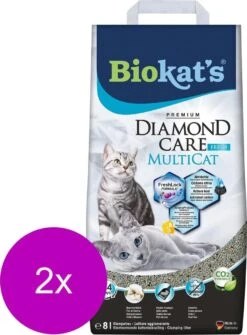Biokat's Diamond Care Multicat - Kattenbakvulling - 2 X 8 L 8 Biokat's Diamond Care Multicat - Kattenbakvulling - 2 X 8 L -Kattenbenodigdheden 885x1200 2