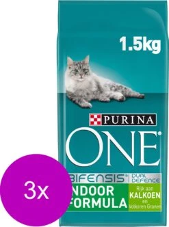 Purina One Indoor Formula Kalkoen - Kattenvoer - 3 X 1.5 Kg 8 Purina One Indoor Formula Kalkoen - Kattenvoer - 3 X 1.5 Kg -Kattenbenodigdheden 893x1200