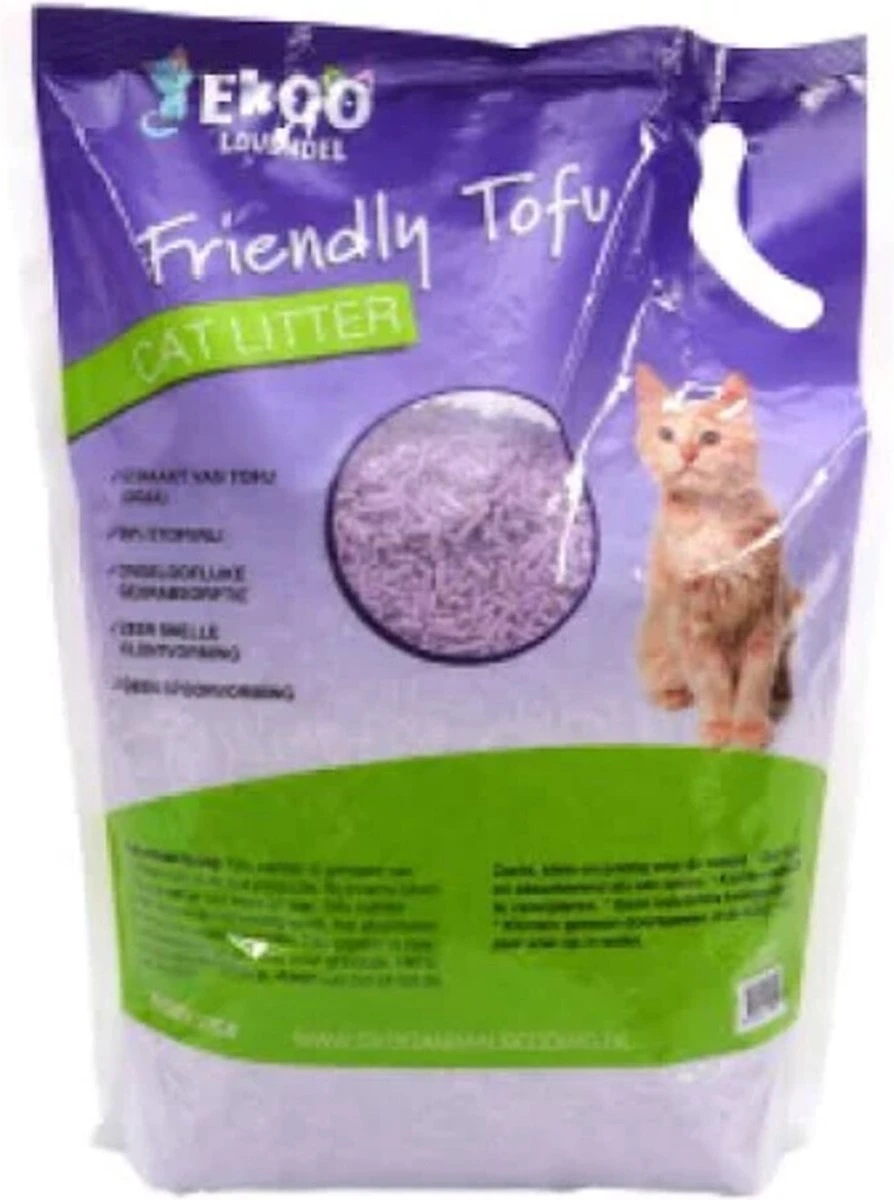 Ekoo Kattenbakvulling Friendly Tofu Lavendel 6 Liter 5 Ekoo Kattenbakvulling Friendly Tofu Lavendel 6 Liter - Afbeelding 3