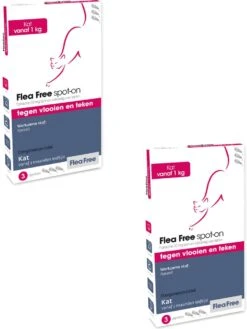 Flea Free Fipralone Spot-On Kat - Anti Vlooien En Tekenmiddel - 2 X 3 Pip 9 Flea Free Fipralone Spot-On Kat - Anti Vlooien En Tekenmiddel - 2 X 3 Pip -Kattenbenodigdheden 900x1200