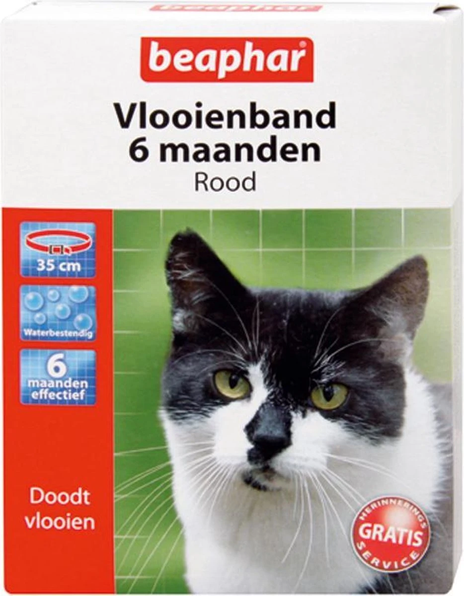 Beaphar Vlooienband Kat - Rood - 1 Stuk 11 Beaphar Vlooienband Kat - Rood - 1 Stuk - Afbeelding 9