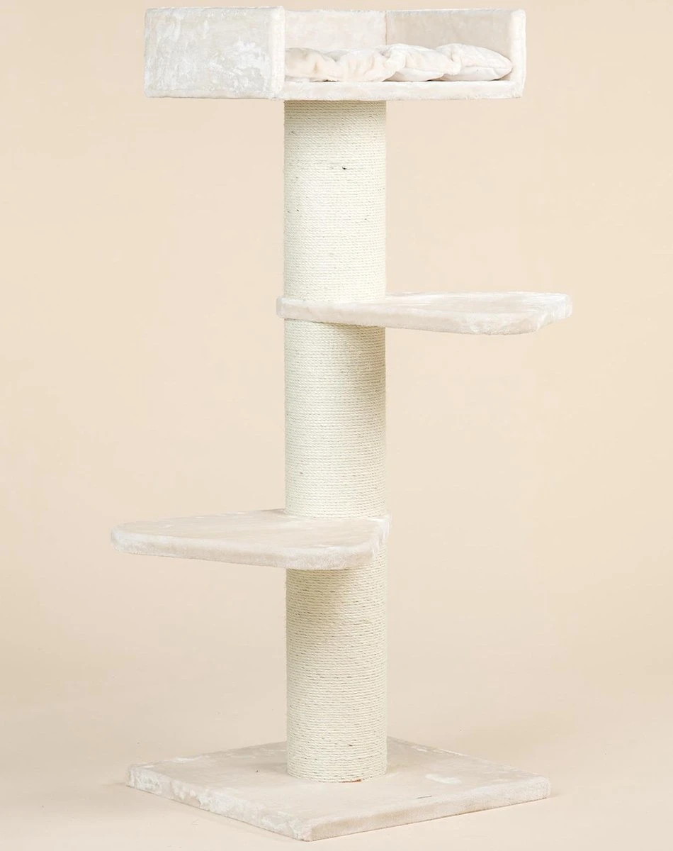 RHR Quality Royalty Krabpaal - Crème/wit - 60 X 60 X 155 Cm 4 RHR Quality Royalty Krabpaal - Crème/wit - 60 X 60 X 155 Cm - Afbeelding 2