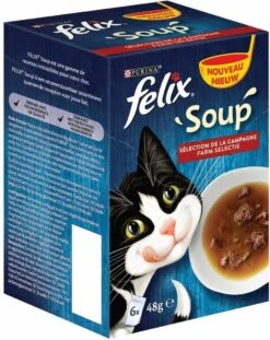Felix Soup Vlees Selectie - Katten Natvoer - 24 X 48g -Kattenbenodigdheden 954x1200