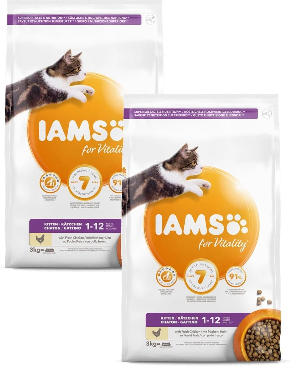 Iams Cat Kitten Kip - Kattenvoer - 2 X 3 Kg 3 Iams Cat Kitten Kip - Kattenvoer - 2 X 3 Kg
