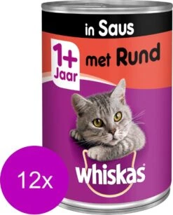 Whiskas Natvoer - Adult - Rund - 12 X 400 Gr