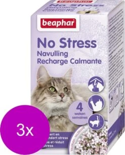 Beaphar No Stress Navulling Kat - Anti Stressmiddel - 3 X 30 Ml -Kattenbenodigdheden 969x1200