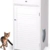 WONDERMAKE® Grote Kattenkast Houten Voor Kattenbak Kattentoilet, XL-kattenbak Dressoir Kastje Met Schuiflade, Designer Kattenhuis Met Kattenhol Kattenbakkast, Kasten Kast Voor Katten Binnen Hoog, 51 X 46 X 96 Cm, Wit 2 WONDERMAKE® Grote Kattenkast Houten Voor Kattenbak Kattentoilet, XL-kattenbak Dressoir Kastje Met Schuiflade, Designer Kattenhuis Met Kattenhol Kattenbakkast, Kasten Kast Voor Katten Binnen Hoog, 51 X 46 X 96 Cm, Wit -Kattenbenodigdheden 972x1200 2